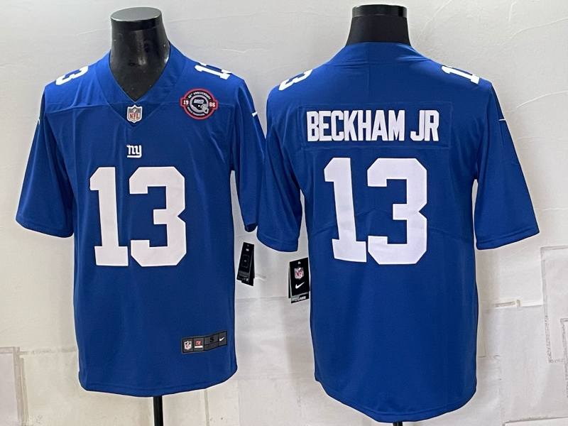 Men New York Giants #13 Beckham Jr blue Nike 2026 NFL Game Jersey 0931004